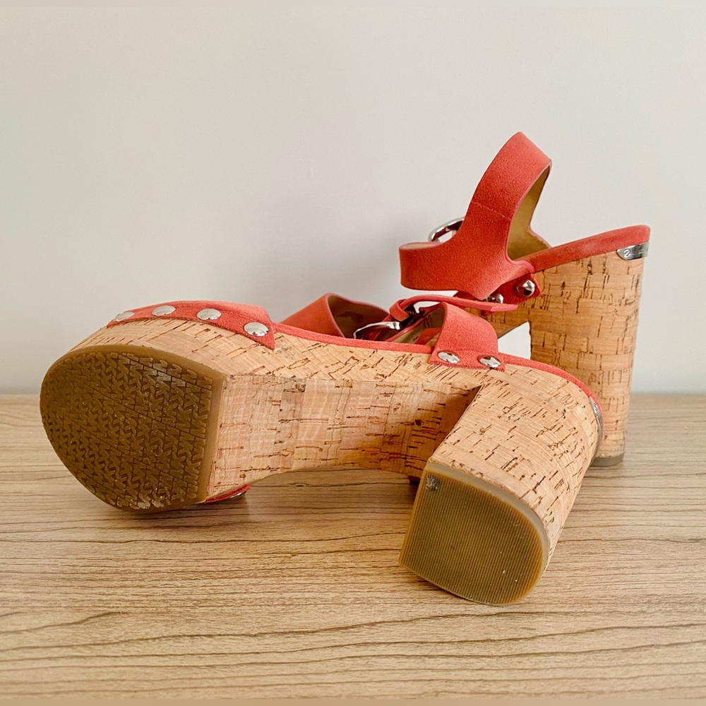 Michael Kors leather and cork heel sandals - Picture 5 of 5